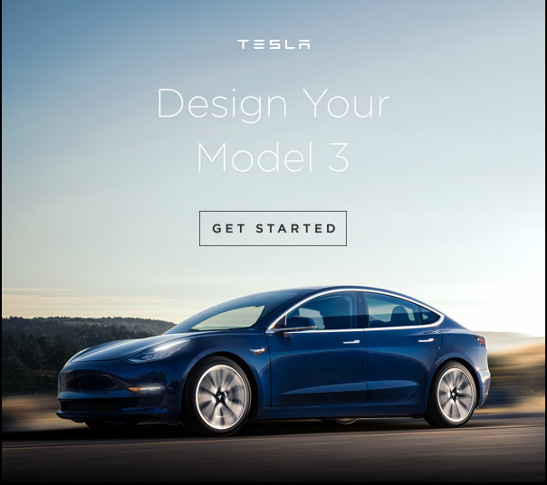 Tesla Model 3 Configure Email