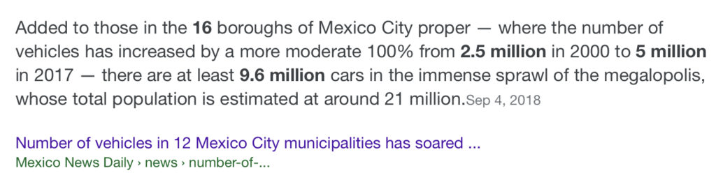 Number of vehicles and population in Mexico City - Mexico News Daily