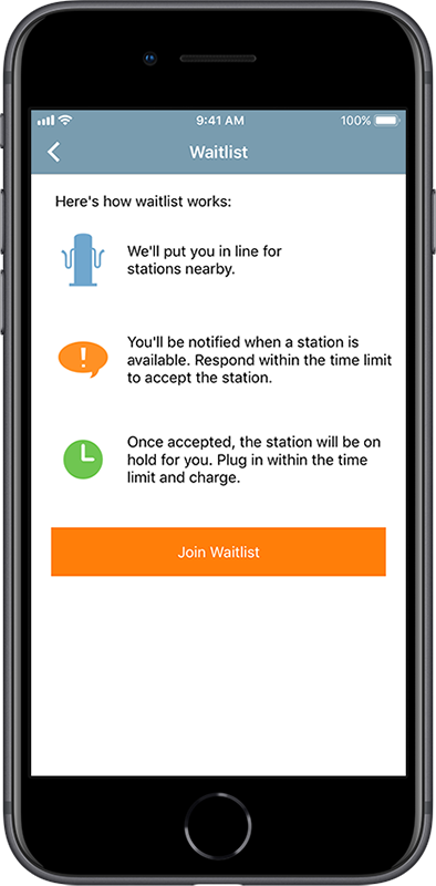 ChargePoint app waitlist