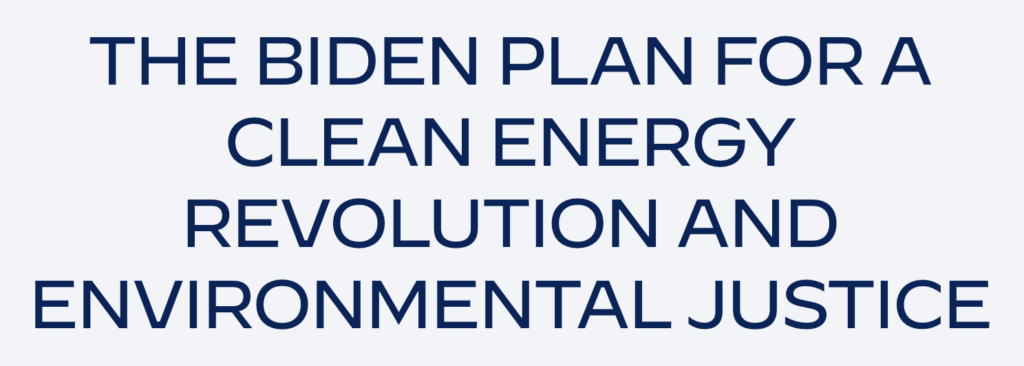 The Biden Plan for a Clean Energy Revolution
