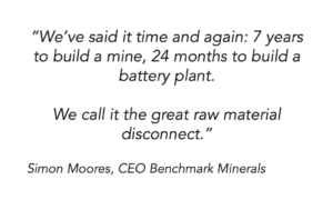 Simon Moores-Great battery factory-minerals disconnect