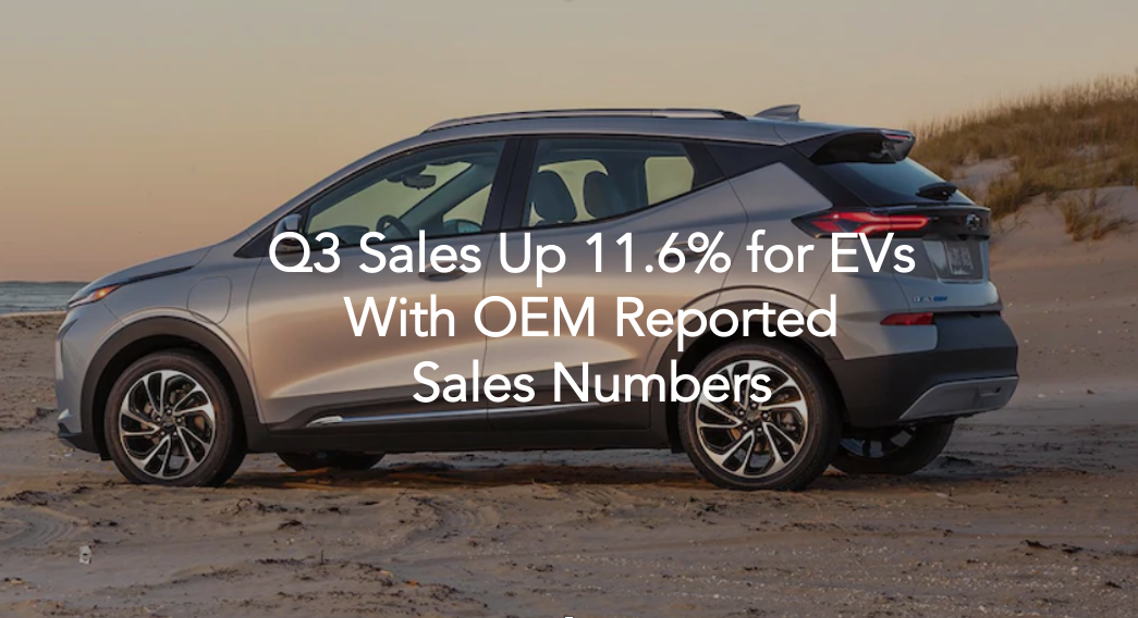 Q1-Q3 EV Sales - Chevrolet Bolt EUV featured image