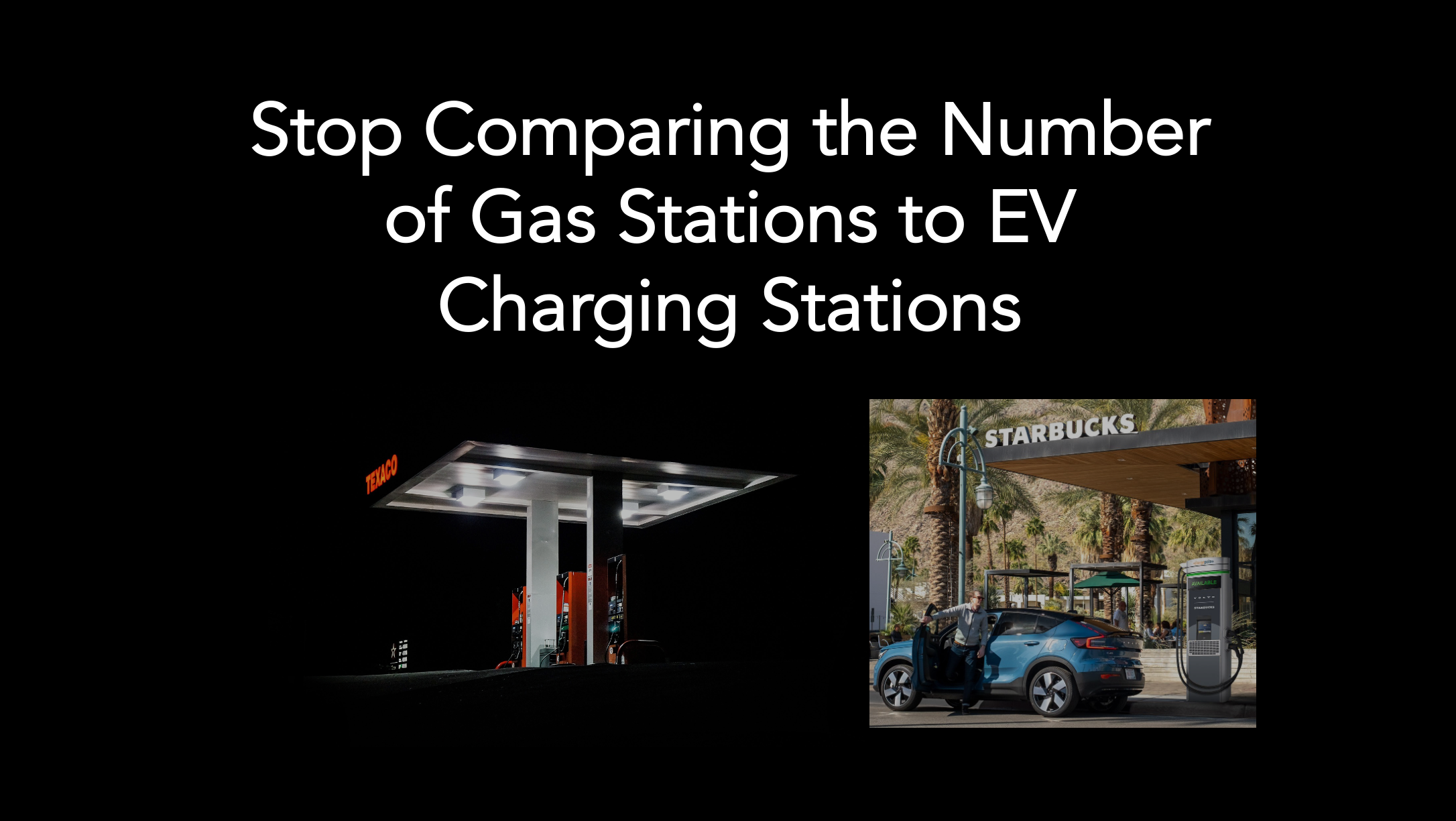 Don't compare gas stations and EV charging stations